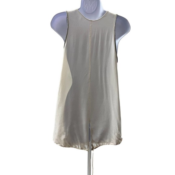 3.1 Phillip Lim Gray Off-White Sleeveless Knit Chiffon Top Women's Size Small - Picture 3 of 7